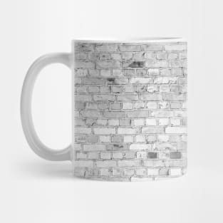 White Washed Brick Wall - Light White and Grey Wash Stone Brick Mug